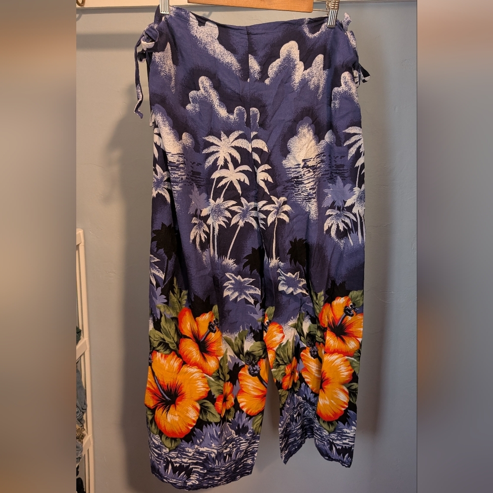 🧶 Tropical Floral Women Swim Sarong Pants